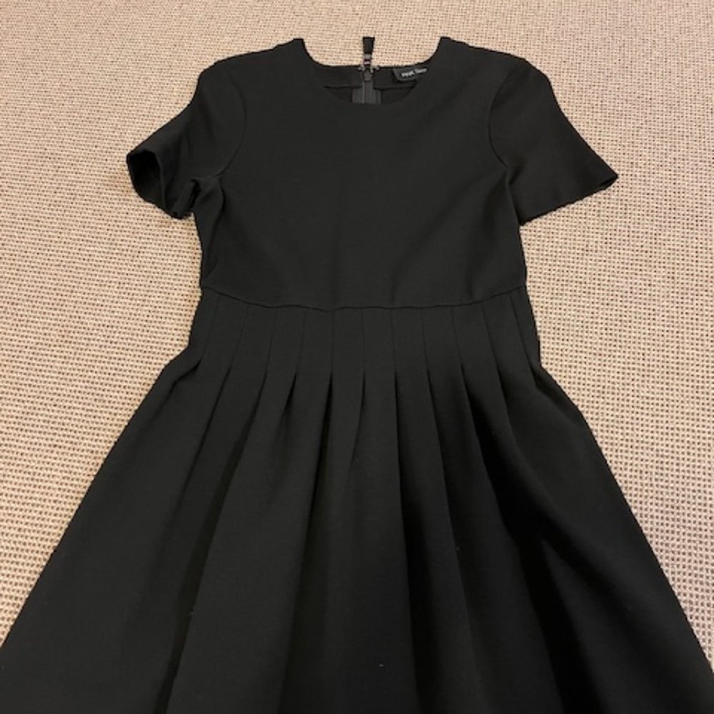 Pink Tartan Little Black Dress with Pleats